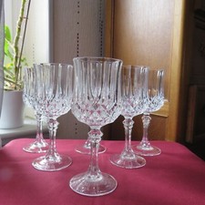 6 red wine glasses crystal d arches model longchamp lot B