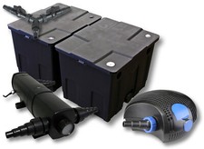 TTSunSun Kit de filtres pour étang 60000l avec clarificateur de bassin 24W et pompe ECO 100W