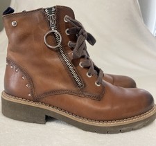 Pikolinos Brown Ankle  Leather Boots Size 37 Euro 7 US