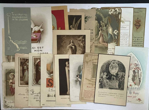 Lot images pieuses - 20, diverses