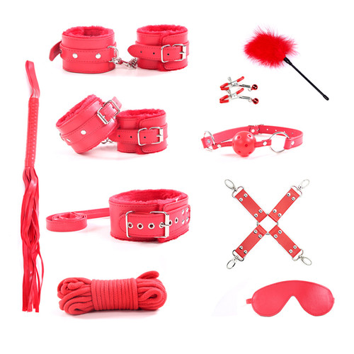10pcs bed bondage set - set, collar
