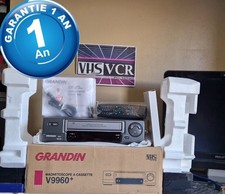 GARANTIE 1 AN Magnétoscope  6 TETES VHS GRANDIN V9960  NEUF  NTSC NICAM