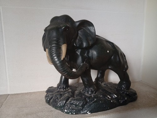 Statue éléphant plâtre - Éléphant,