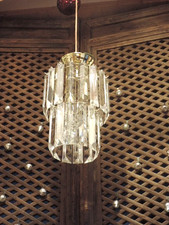 🟢 LUSTRE PLAFONNIER CHANDELIER STYLE MURANO PRISM SUSPENSION VINTAGE LAMPE