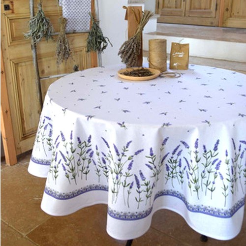 Nappe ronde coton enduit - nappe,