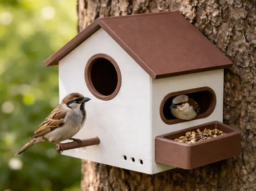 Nichoir oiseaux mangeoire - nichoir, +