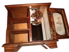 Jewelry Cabinet Armoire Glass Door 2 shelf wooden  Storage display case