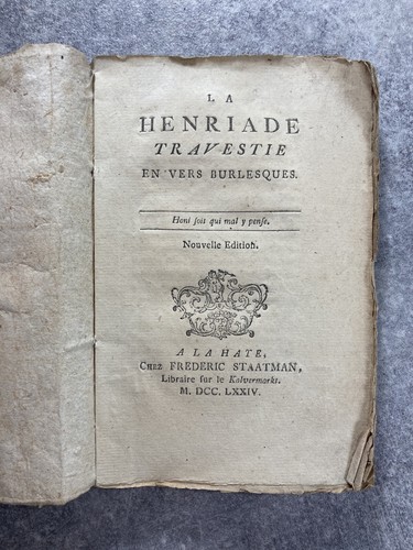 Henriade travestie vers - henriade,