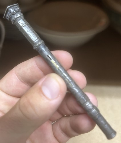 Stylo cachet ancien argent - stylo,