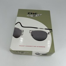 NEW Clic Brand Magnetic Aviator Metal Sunglasses Front Connection Silver Color