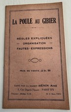 La Poule au Gibier. Règles