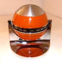 Vintage GE Orbiter Transistor Radio Space Age 1970's Orange MCM Orb Radio
