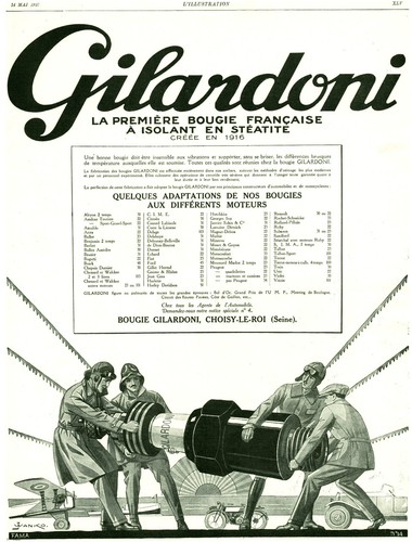 Publicité ancienne bougie