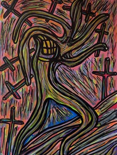 Sisyphe plante des croix - , en