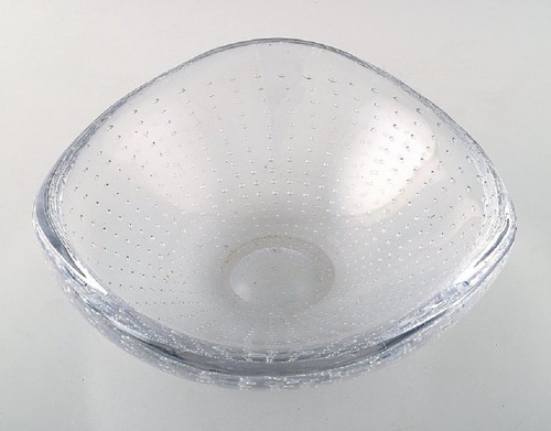 Bol verre signé - bol,