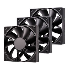 3Pack Black 120mm PC Case Fans High Airflow Low-Noise High Performance Fan Speed