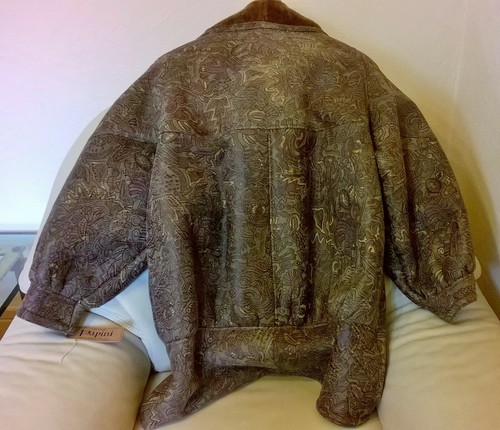 Blouson femme cuir brodé - blouson,