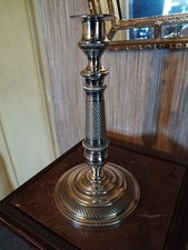 Grand Bougeoir en Bronze Argenté Style Empire Orfèvrerie Chrysalia Paris