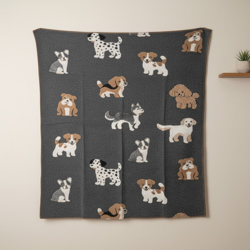 Plaid pour chien anthracite