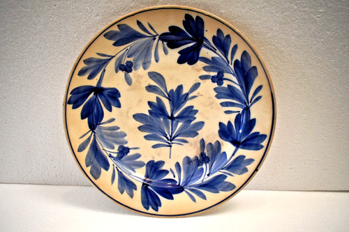 Assiette florale bleue - assiette,