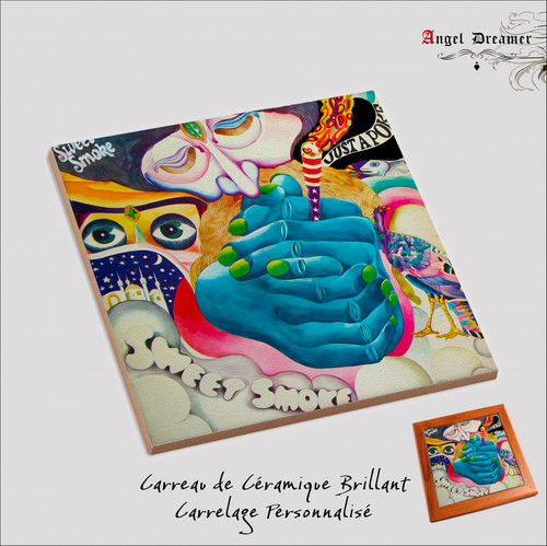 Carrelage imprimé smoke art - imprimé,