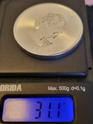 Maple leaf 1oz 2014 argent - leaf, -2014-
