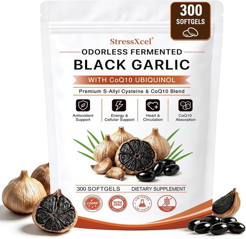 Odorless aged black garlic - black,