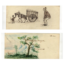 Personnes avec charrue, vie