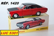 OPEL COMMODORE ROUGE/NOIR #1420 N°37 LA SERIE OUVRANTS PAR DINKY TOYS / ATLAS