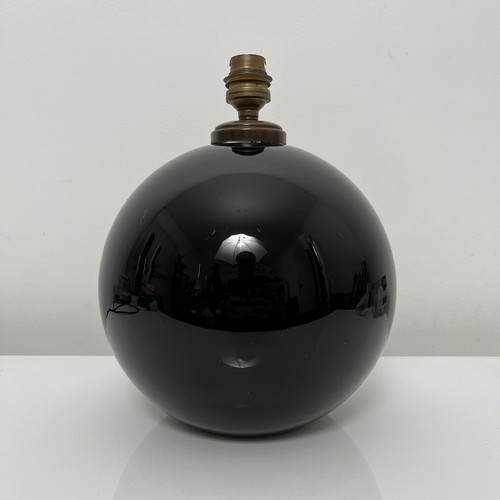 Lampe boule opaline noire - lampe,