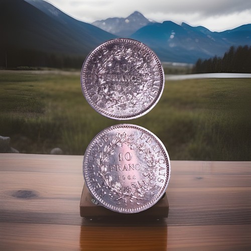 Pièces argent 10f - argent, hercule