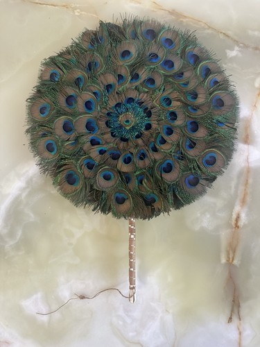 éventail plumes paon - de, /
