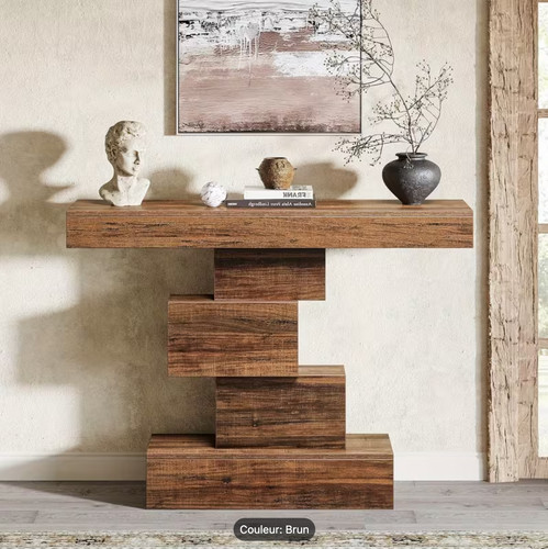 Table console industrielle - console,