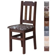 Chaise chaise rembourrée NOIX BOIS MASSIF - NEUVE chaise de restaurant BOIS...