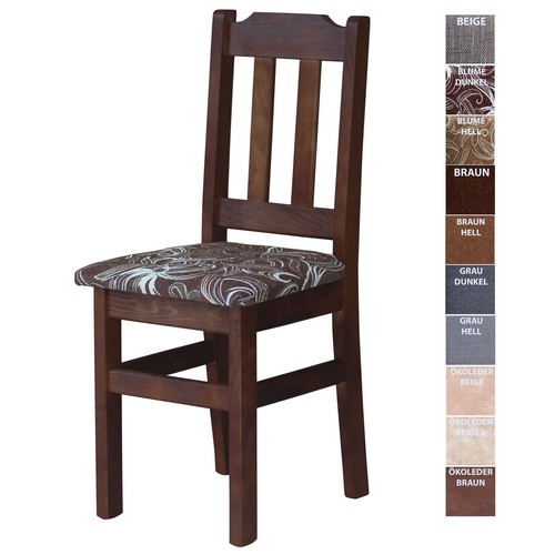 Chaise rembourrée noix - chaise,