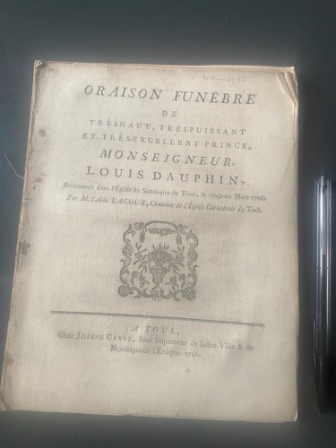 Oraison funèbre louis - funèbre, dauphin
