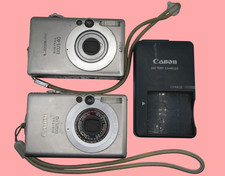 2 Canon Compact Digital Camera Canon Ixus60 / Ixus40 Silver Tested++