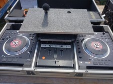 2 Numark NS7 DJ Turntables  Controller With NSFX Control and Flight Travel Case