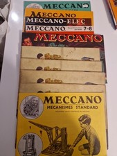 MECCANO LOT DE 10 NOTICES INSTRUCTIONS POUR BOITE 6. 6A. 7. 8. 9. 10. MANUEL 