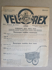 catalogue VELOREX trailer stroller toy arm car price 1940s