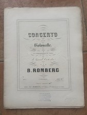 Ancienne Partitions /ROMBERG Bernhard Grand Concerto/op 3/Violoncelles/Orchestre