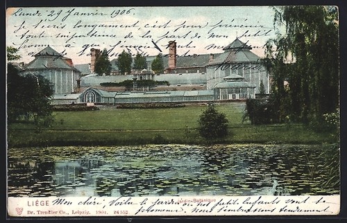 Cpa liege jardin botanique - liege,,