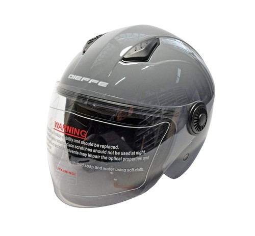 Df34sgl casque jet - casque, gris