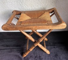 🇫🇷 Tabouret pliant en bois façon bambou