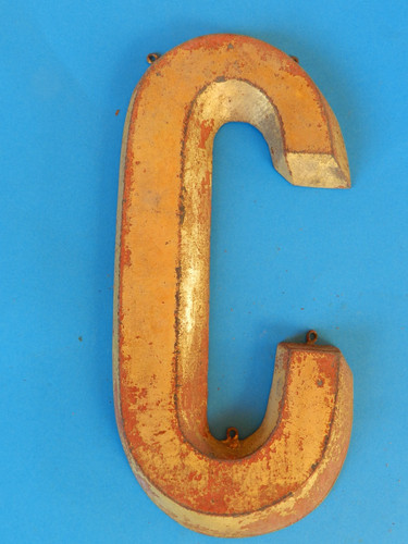 Lettre zinc doré - zinc, 20