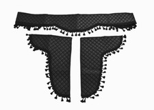 Rideaux similicuir noir brise-vue rideaux cabine tuning pour camion