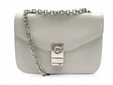 SAC A MAIN CELINE C CLASSIQUE MEDIUM 187253 BANDOULIERE EN CUIR GRIS BAG 3500€