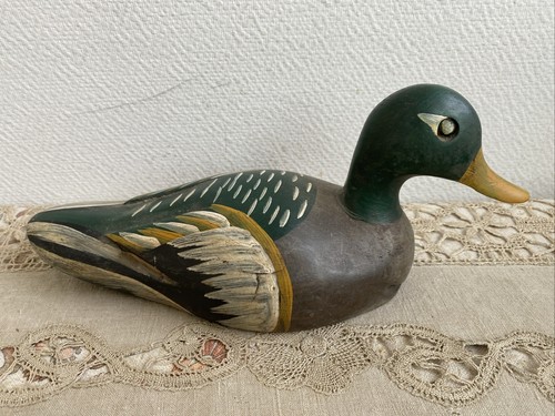 Ancienne sculpture bois canard - bois,