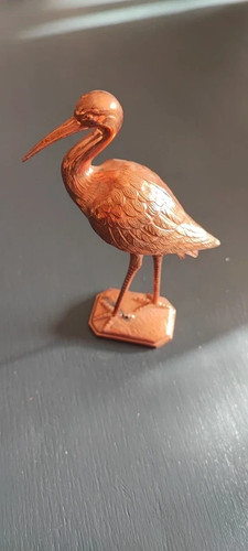 Magnifique statue grue oiseau