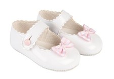 Chaussures ballerines bébé fille mariage baptême cérémonie NEUF 6-12mois poupées